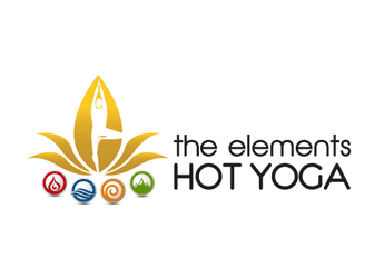 standing yoga pose in flower icon hot yoga logo